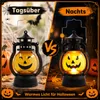 3er Set Halloween Deko Kürbis Laternen, LED Kürbis Lampen Produktbild-Vorschau 5