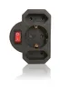 Presa multipla 2x Euro e 1x contatto di terra nero con Anteprima dell’immagine prodotto 1