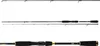 Three fishing rods are shown against a white background. The bottom rod is a close-up of the handle. Produktbild-Vorschau