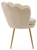 Beiger SHELL GOLD-Sessel mit goldfarbener Polsterung und Produktbild-Vorschau 9