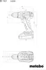 Technical drawing with dimensions of a cordless drill. Produktbild-Vorschau
