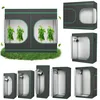 A collage of images showcasing different sizes and angles of a grow tent, some with plants inside. Voir les images du produit
