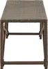 vidaXL Gartenbank 120 cm Poly Rattan Braun Produktbild-Vorschau 2