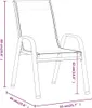 A line drawing of a chair with dimensions indicated. Produktbild-Vorschau