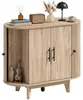 Wohnzimmer-Sideboard, ovales Aufbewahrungsm?bel mit 4 Produktbild-Vorschau 3