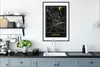 MuchoWow® Gerahmtes Poster Schwarz und Gold - Stadtplan - Produktbild-Vorschau 4