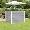 vidaXL Fioriera grigio chiaro 100 x 100 x 75 cm in acciaio Anteprima dell’immagine prodotto 2