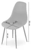 Stół prostokątny 60x120 cm czarny + 4 krzesła czarne Podgląd zdjęcia produktu 10