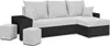 Ecksofa mit Schlaffunktion HUBERT2 - Silber/Schwarz Produktbild-Vorschau 1