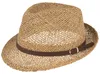 Fiebig luftiger Strohhut Seegras  Stroh Trilby  mit Kunstleder-Garnitur in beige Produktbild-Vorschau