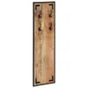 A tall, narrow coat rack made of wood with black metal accents and hooks. Produktbild-Vorschau