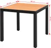 vidaXL Table de jardin brune 80x80x74 cm aluminium et WPC Voir les images du produit 2