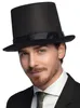 Cappello a cilindro nero con nastro in gros grain Anteprima dell’immagine prodotto 8