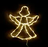 A lighted angel silhouette against a black background. Produktbild-Vorschau