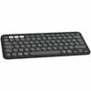 A black and gray Logitech K380s Pebble Keys keyboard is shown against a white background. Produktbild-Vorschau