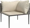 vidaXL 3-tlg. Garten-Lounge-Set mit Kissen Grau Poly Rattan Produktbild-Vorschau 4
