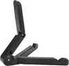 A black, foldable stand for a phone or tablet, shown in a side profile against a white background. Náhľad obrázku produktu