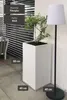 VIVANNO Pflanzkübel Fiberglas BLOCK Säule, Weiß matt - Produktbild-Vorschau 3
