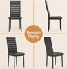A collage of four images showing a black dining chair from different angles. Náhled obrázku produktu