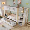 Kinder-Etagenbett mit Treppenschrank und Stauraum, Drei Produktbild-Vorschau 4