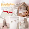 Hausbetthimmel aus Musselin - Hausbett Deko für Mädchen & Produktbild-Vorschau 8