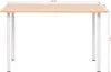 vidaXL Jídelní stůl 120×60×73 cm Dub hnědý a bílý Náhled obrázku produktu 4
