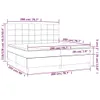 Boxspringbett mit Matratze & LED Taupe 200x200 cm Stoff Produktbild-Vorschau 8