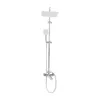 Duschsystem mit Regendusche Duscharmatur ABS-Gehäuse Silber Produktbild-Vorschau 3