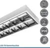 GTV - LED Rasterleuchte 2x150cm T8 Anbau - Leuchten Produktbild-Vorschau 3