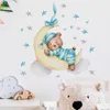 Wandtattoo Babybär auf dem Mond, 60 x 40 cm, Abziehbar für Produktbild-Vorschau 3