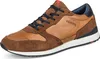 A single brown and tan leather sneaker is shown from a side angle against a white background. Produktbild-Vorschau