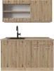 Küchenzeile Vicco R-Line Artisan-Eiche/Goldkraft Eiche 140 Produktbild-Vorschau 1