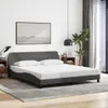 vidaXL Rám postele "Dover" tmavě šedý 180x200 cm látka Náhled obrázku produktu 2