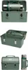A collage of three images showing a green Stanley lunch box and thermos set from different angles. Podgląd zdjęcia produktu