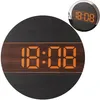 Digitale Wanduhr aus Holz mit LED Großanzeige Automatisch Produktbild-Vorschau 1
