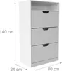 Szafka na buty Relaxdays z półką, wymiary: 140 x 80 x 24 Podgląd zdjęcia produktu 4