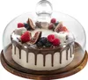 Relaxdays Tortenplatte, Glasdeckel, Kuchenplatte, hält Produktbild-Vorschau 1