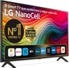 A marketing image of an LG NanoCell TV, showcasing its features and app icons. Voir les images du produit