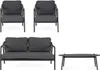 4er Set Sitzgruppe Miravet 148 x 81 x 73 cm Aluminium Produktbild-Vorschau 3