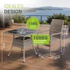Juskys Polyrattan Gartentisch Yoro eckig - wetterfest 80x80 Produktbild-Vorschau 4