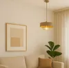 Luxolar Pendelleuchte Beige Gold E27 LED 60W - modern Produktbild-Vorschau 3