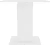 A white table with a pedestal base against a white background. Produktbild-Vorschau