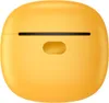 A close-up, front-facing view of a yellow earbud charging case. Produktbild-Vorschau