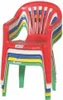 A stack of colorful plastic children's chairs. Náhľad obrázku produktu