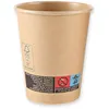 Kaffeebecher  Kraftpapier 200ml DM 80mm Pappe braun VE=50 Produktbild-Vorschau 2
