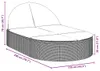 vidaXL Doppel-Sonnenliege mit Kissen Grau Poly Rattan Produktbild-Vorschau 8