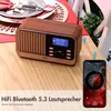 Radio FM DAB ricaricabile retrò Bluetooth USB telecomando - Anteprima dell’immagine prodotto 3