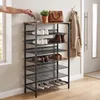 Relaxdays schoenenrek, industriële stijl, 8 niveaus, Productafbeelding-voorbeeld 2