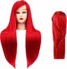 Iza Trainingskopf 80cm rot, Thermohaar + Griff, Friseurkopf Produktbild-Vorschau 1