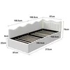 INONEFT Polsterbett Schlafsofa 90x200 mit Hydraulischer Produktbild-Vorschau 6